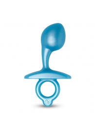Голубая анальная пробка для массажа простаты Bulb Silicone Prostate Plug - 10,7 см. - b-Vibe - в Грозном купить с доставкой