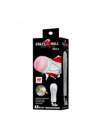 Мастурбатор-вагина Flora White с присоской и 12 режимами вибрации - Baile - в Грозном купить с доставкой