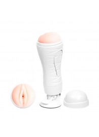 Мастурбатор-вагина Flora White с присоской и 12 режимами вибрации - Baile - в Грозном купить с доставкой