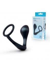 Черное эрекционное кольцо со стимулятором простаты Ringer Cock Ring   Plug - b-Vibe - в Грозном купить с доставкой