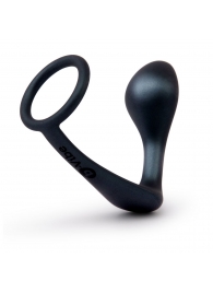 Черное эрекционное кольцо со стимулятором простаты Ringer Cock Ring   Plug - b-Vibe - в Грозном купить с доставкой