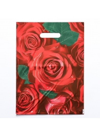 Пакет с цветочным принтом и вырубной ручкой (30х40 см) - Сима-Ленд - купить с доставкой в Грозном