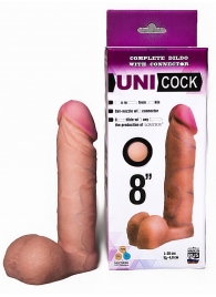Фаллическая насадка для страпона UNICOCK 8  - 20 см. - LOVETOY (А-Полимер) - купить с доставкой в Грозном