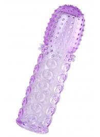 Фиолетовая рельефная насадка на пенис - 13,5 см. - A-toys - в Грозном купить с доставкой