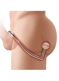 Кольцо на пенис с анальным стимулятором Stainless Steel Anal Hook   Cock Ring - BlueLine - в Грозном купить с доставкой