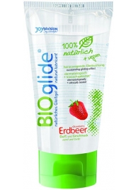 Гель-смазка на водной основе с ароматом клубники BioGlide - 80 мл. - Joy Division - купить с доставкой в Грозном