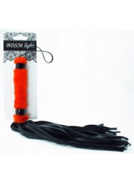 Нежная плеть с красным мехом BDSM Light - 43 см. - БДСМ Арсенал - купить с доставкой в Грозном