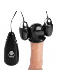 Черная стимулирующая насадка для головки полового члена Multi Speed Vibrating Penis Head Teaser - XR Brands - в Грозном купить с доставкой