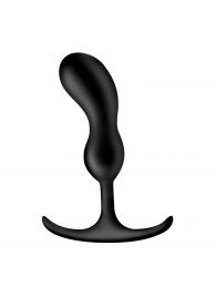 Черный массажер простаты с утяжелителями Premium Silicone Weighted Prostate Plug Medium - 16,3 см. - XR Brands - в Грозном купить с доставкой