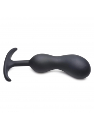 Черный массажер простаты с утяжелителями Premium Silicone Weighted Prostate Plug Large - 18,8 см. - XR Brands - в Грозном купить с доставкой