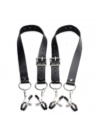 Ремни с зажимами для половых губ Spread Labia Spreader Straps with Clamps - XR Brands - купить с доставкой в Грозном