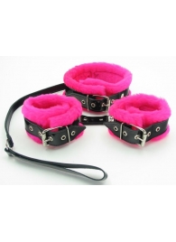 Набор с розовым мехом BDSM Light - БДСМ Арсенал - купить с доставкой в Грозном