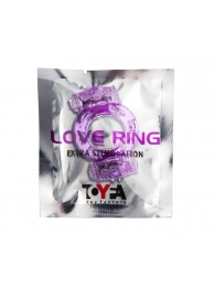 Фиолетовое виброкольцо с двумя вибропульками - Toyfa Basic - в Грозном купить с доставкой