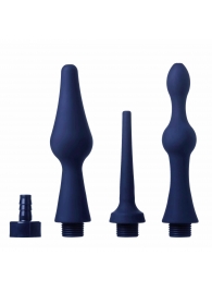 Набор из 3 универсальных насадок для анального душа Universal 3 Piece Silicone Enema Attachment Set - XR Brands - купить с доставкой в Грозном