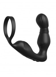 Черный вибростимулятор простаты с эрекционным кольцом Ass-Gasm Pro P-Spot Milker - Pipedream - в Грозном купить с доставкой