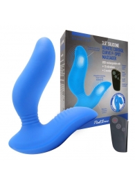 Синий вибромассажер простаты 3,5’’ Remote Control Curve P-spot Massager - 12 см. - Erokay - в Грозном купить с доставкой