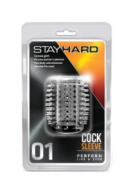 Прозрачная насадка с шипами STAY HARD COCK SLEEVE 01 CLEAR - Blush Novelties - в Грозном купить с доставкой