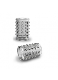 Прозрачная насадка на пенис с шишечками STAY HARD COCK SLEEVE 02 CLEAR - Blush Novelties - в Грозном купить с доставкой
