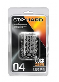 Прозрачная насадка с бороздками STAY HARD COCK SLEEVE 04 CLEAR - Blush Novelties - в Грозном купить с доставкой