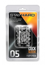Прозрачная насадка с капельками STAY HARD COCK SLEEVE 05 CLEAR - Blush Novelties - в Грозном купить с доставкой
