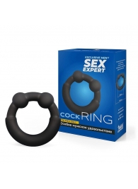 Черное эрекционное силиконовое кольцо - Sex Expert - в Грозном купить с доставкой
