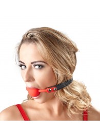 Силиконовый кляп-шар на чёрных ремешках Red Gag silicone - Orion - купить с доставкой в Грозном