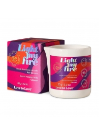 Массажная свеча Light My Fire Coconut с ароматом кокоса - 65 гр. - Love to Love - купить с доставкой в Грозном