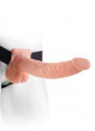 Полый страпон телесного цвета Hollow Strap-On with Balls - 24 см. - Pipedream - купить с доставкой в Грозном