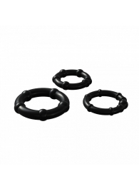 Набор из 3 черных эрекционных колец Babooom Ring Set - Adrien Lastic - в Грозном купить с доставкой