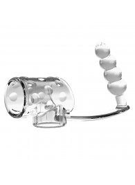 Прозрачная насадка на пенис и мошонку с анальным стимулятором Rilley - Baile - в Грозном купить с доставкой