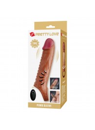 Коричневая вибронасадка с подхватом мошонки и пультом ДУ - Baile - в Грозном купить с доставкой