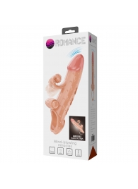 Телесная вибронасадка на пенис с подхватом мошонки - 20 см. - Baile - в Грозном купить с доставкой