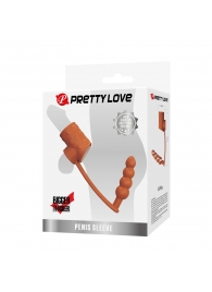 Телесная насадка на пенис и мошонку с анальным стимулятором Rilley - Baile - в Грозном купить с доставкой