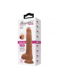 Темно-бежевый фаллоимитатор-гигант на присоске Dick - 28 см. - Baile