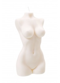 Белая интерьерная свеча в форме женского торса - 850 гр. - Pecado - купить с доставкой в Грозном