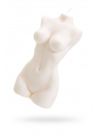 Белая интерьерная свеча в форме женского торса - 850 гр. - Pecado - купить с доставкой в Грозном