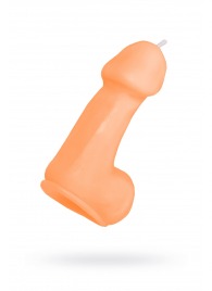 Оранжевая свеча в форме пениса - 47 гр. - Pecado - купить с доставкой в Грозном