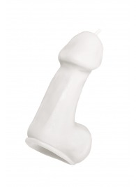 Белая свеча в форме пениса - 47 гр. - Pecado - купить с доставкой в Грозном