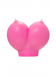 Розовая свеча «Сиськи» - 150 гр. - Pecado - купить с доставкой в Грозном