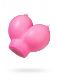 Розовая свеча «Сиськи» - 150 гр. - Pecado - купить с доставкой в Грозном