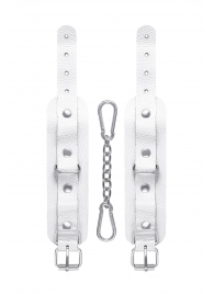 Белые узкие наручники-браслеты со скруглёнными углами - Pecado - купить с доставкой в Грозном