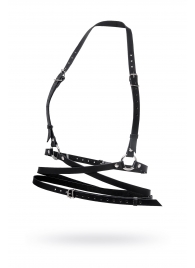 Черная кожаная портупея «Осанка» - Pecado - купить с доставкой в Грозном