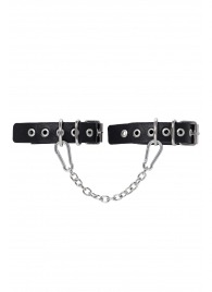 Черные оковы из одного ремешка с люверсами - Pecado - купить с доставкой в Грозном