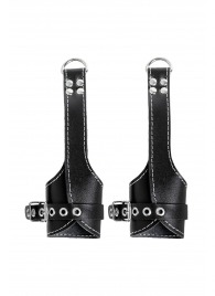 Черные подвесы с белой строчкой - Pecado - купить с доставкой в Грозном