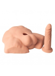 Карамельный мужской полуторс с фаллоимитатором SILEXD Apollo S 7 - Adrien Lastic