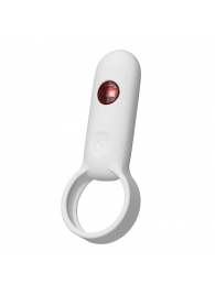 Белое эрекционное виброкольцо с пультом ДУ - Youvic - в Грозном купить с доставкой