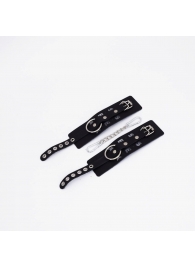 Черные кожаные наручники Sex - Crazy Handmade - купить с доставкой в Грозном