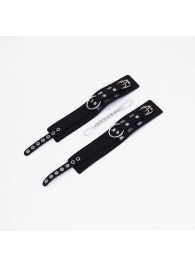 Черные кожаные оковы Sex - Crazy Handmade - купить с доставкой в Грозном