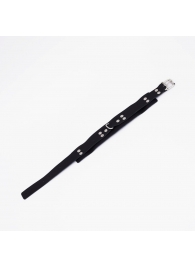 Черный ошейник из высококачественной натуральной кожи - Crazy Handmade - купить с доставкой в Грозном