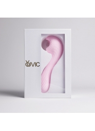 Розовый вибромассажёр с деликатными токами - Youvic - купить с доставкой в Грозном
